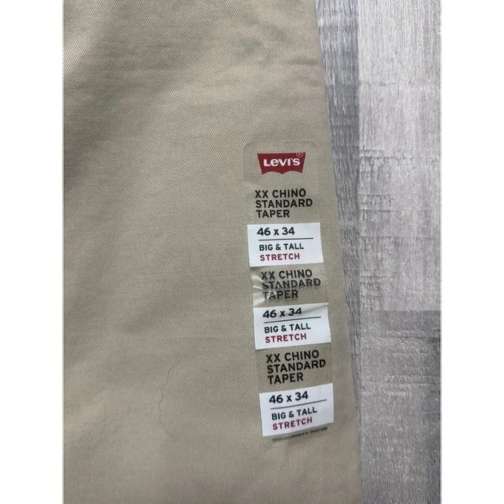 Levi's XX Chino Men's  Standard Taper Fit Stretch  Pants Size 46x34 NWT